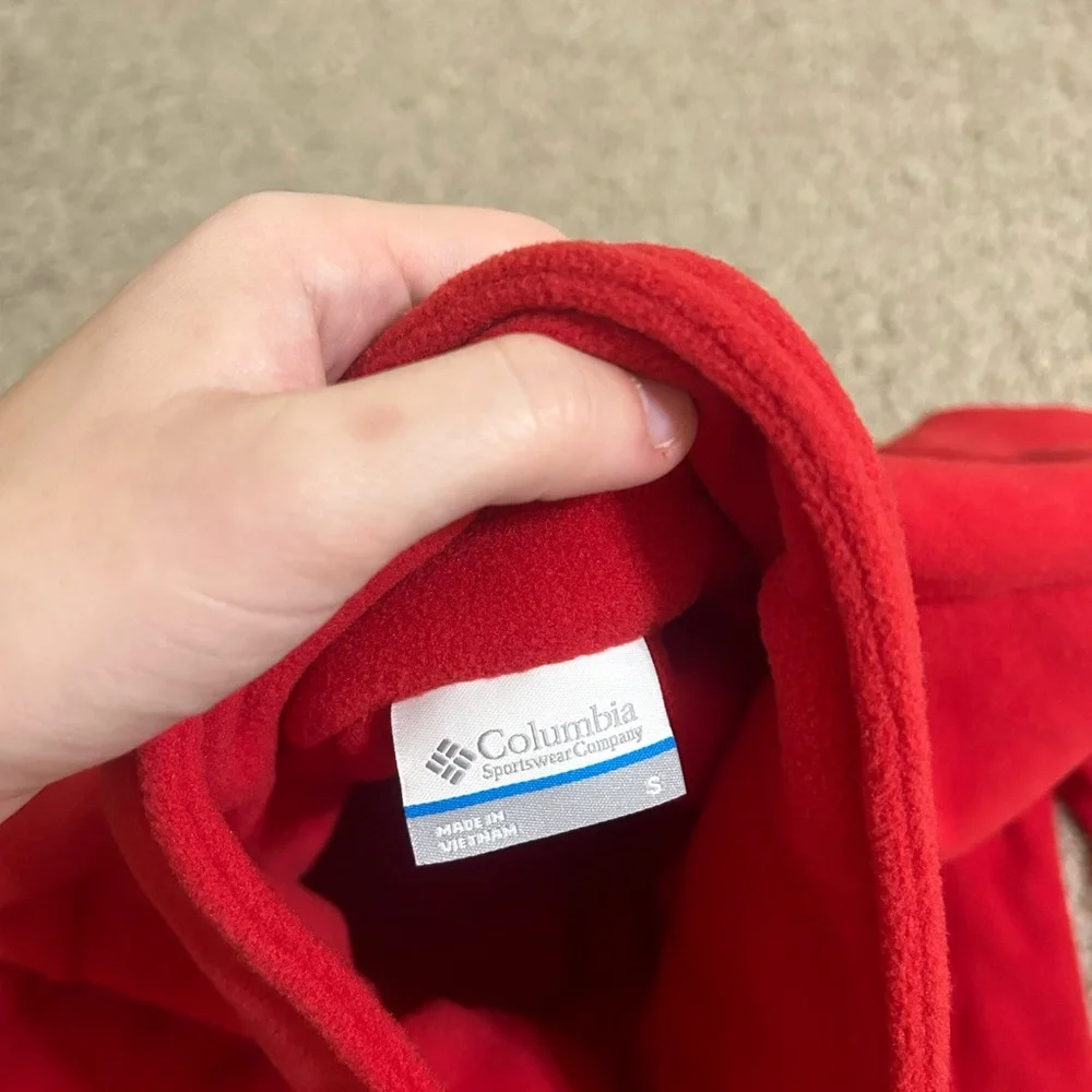 NWT Columbia A State Vibrant Red Full-Zip Jacket Give & Go Women’s Size Small - Picture 6 of 10